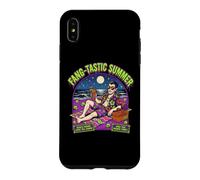 Custodia per iPhone XS Max Vacanze estive di Halloween a Dracula sulla spiaggia dei vampiri con Fang-Tastic