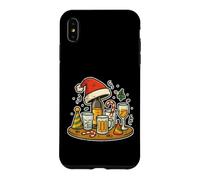 Custodia per iPhone XS Max Vassoio per bevande con cappello di Babbo Natale