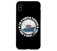 Custodia per iPhone XS Max Vedo una barca I Pesca Pesca Umorismo Pescatore Pescatore
