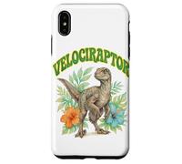 Custodia per iPhone XS Max Velociraptor Groovy Floreale Acquerello Boho Velociraptor