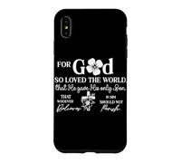 Custodia per iPhone XS Max Versetto Biblico: Dio Ama il Mondo con Fede