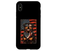 Custodia per iPhone XS Max Veterans Day USA American Flag Rottweiler