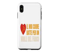 Custodia per iPhone XS Max Vigile del Fuoco Cuore Battito Passione Fuego