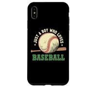 Custodia per iPhone XS Max Vintage Baseball Lover, Just A Boy Who Loves Baseball