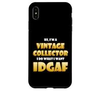 Custodia per iPhone XS Max Vintage Collector IDGAF Cute Vintage Items Decor Collections