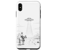 Custodia per iPhone XS Max Vintage Cowboy UFO Incontro Retro Western Desert Paese