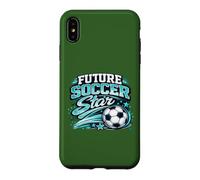 Custodia per iPhone XS Max Vintage Futuro Calcio Star Retro Gioventù Gioca Giornata Gioco