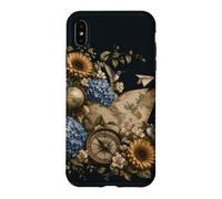 Custodia per iPhone XS Max Vintage Geografia Insegnante Atlante Bussola Bloom Style