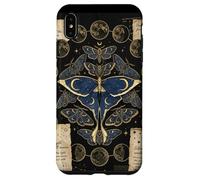 Custodia per iPhone XS Max Vintage Luna Moth Fase Lunare Celeste Occulto