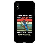 Custodia per iPhone XS Max Vintage pensano che io sia pazzo, ma mi piace solo gazza uccello