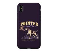 Custodia per iPhone XS Max Vintage Pointer Bird Caccia Cane Dove Gli Uccelli Volano