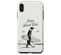 Custodia per iPhone XS Max Vintage Polar Beach-Club Pinguino Surfer