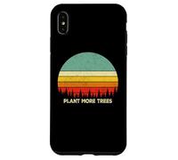 Custodia per iPhone XS Max Vintage Retro Style 80s Happy Pine Trees Plant more trees