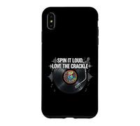 Custodia per iPhone XS Max Vinyl Record Collector Spin It Loud Love The Crackle