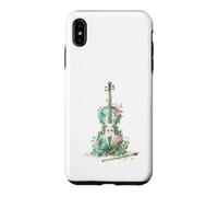 Custodia per iPhone XS Max Violoncello Floreale Vintage Musica Classica