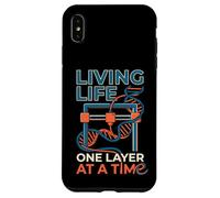Custodia per iPhone XS Max Vivere la vita uno strato alla volta Divertente design di stampa 3D