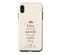 Custodia per iPhone XS Max Vivi Ogni Momento Ridi Ogni Giorno Amore