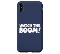 Custodia per iPhone XS Max WATCH THE BOOM (Bianco/Indietro) Vela
