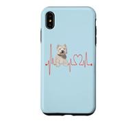 Custodia per iPhone XS Max West Highland White Terrier Heartbeat I miei cani sono il mio cardio