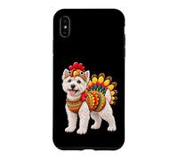 Custodia per iPhone XS Max West Highland White Terrier Turchia Costume del Ringraziamento Cane