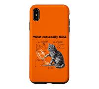 Custodia per iPhone XS Max What Cats Really Think Funny Cat Physics Humor Men Women