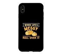 Custodia per iPhone XS Max When Life's Messy Roll Over It Divertente Swiss Roll Dessert Fans