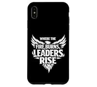 Custodia per iPhone XS Max Where the Fire Burns Leaders Rise Scouting Campfire Camping