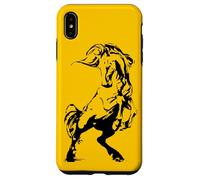 Custodia per iPhone XS Max Wild Mustang allevamento cavallo Stencil Art equestre uomini