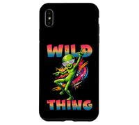 Custodia per iPhone XS Max Wild Thing Divertente Alien Dancing Retro 80s Disco Groove