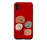 Custodia per iPhone XS Max Wildflower Line Art Abstract Botanical Mid Century