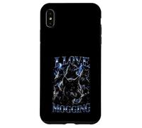 Custodia per iPhone XS Max Wolf Love Mogging Divertente Gen-Z Meme