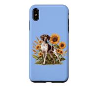 Custodia per iPhone XS Max Womens Girls Flowers Hunting Dog German Shorthaired Pointer