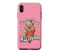 Custodia per iPhone XS Max Womens Girls I'm Having A Meltdown Ice Cream Capybara Lover