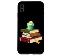 Custodia per iPhone XS Max Womens Kids Girls Reading Books Happy Parakeet Lover
