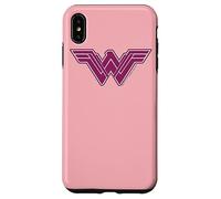 Custodia per iPhone XS Max Wonder Woman Movie Pink Geometric Pattern Logo