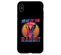 Custodia per iPhone XS Max Year Of The Rabbit Retro Vintage 80s Funny Bunny Lover