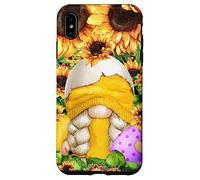 Custodia per iPhone XS Max Yellow Gnome In Easter Chick Costume For Sunflower Lovers