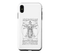 Custodia per iPhone XS Max Yoga Buddha Vitruviano Uomo Leonardo Da Vinci Geometria Sacra