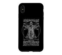 Custodia per iPhone XS Max Yoga Buddha Vitruviano Uomo Leonardo Da Vinci Geometria Sacra