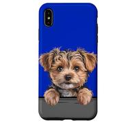 Custodia per iPhone XS Max Yorkipoo Carino Peeking Yorkie Poo Mix Dog Lover