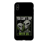 Custodia per iPhone XS Max You Can't Trip With Us Funny Alien Retro Vintage UFO Graphic