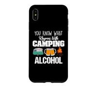 Custodia per iPhone XS Max You Know What Rhymes With Camping Alcohol Lover
