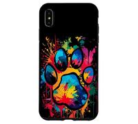 Custodia per iPhone XS Max Zampa di cane per gli amanti degli animali carino colorato zampa stampa