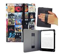 Custodia per Kindle Paperwhite 7" - Compatibile con Kindle Paperwhite 2024-2025, Custodia per e-book di varie stampe, con supporto a mano, morbida e leggera. (Musica)