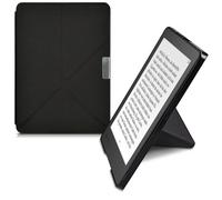 kwmobile Custodia Pieghevole Origami Compatibile con Kobo Aura Edition 2 Cover - Cover Magnetica Pelle PU eReader con Stand - Nero