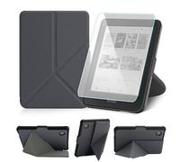 Custodia per Kobo Clara Color (2024)/Clara BW(2024)/Clara 2E - 6" Cover con Origami Stand & Auto Wake/Sleep, Include Pellicola Protettiva, Compatibile con Modello N367/N365/N506 (Grigio, 6")