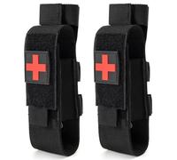 Custodia per laccio emostatico, supporto per laccio emostatico Molle Custodia da 2 pezzi per cesoie EMT, coltello pieghevole, organizer per borse per piccoli attrezzi da esterno, supporto Molle