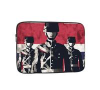 Custodia per laptop 10 pollici Borsa per laptop antiurto Borsa per il trasporto del computer Soldato davanti alla bandiera americana Custodia per notebook