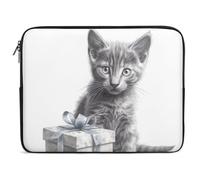 Custodia per laptop 12 pollici Borsa protettiva per laptop Cat Accanto alla confezione regalo Custodia per laptop antiurto Valigetta per computer impermeabile