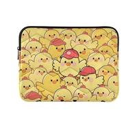Custodia per laptop 13-14 pollici carino custodia per laptop con cerniera cartone animato carino pollo giallo per viaggi d'affari estuche para